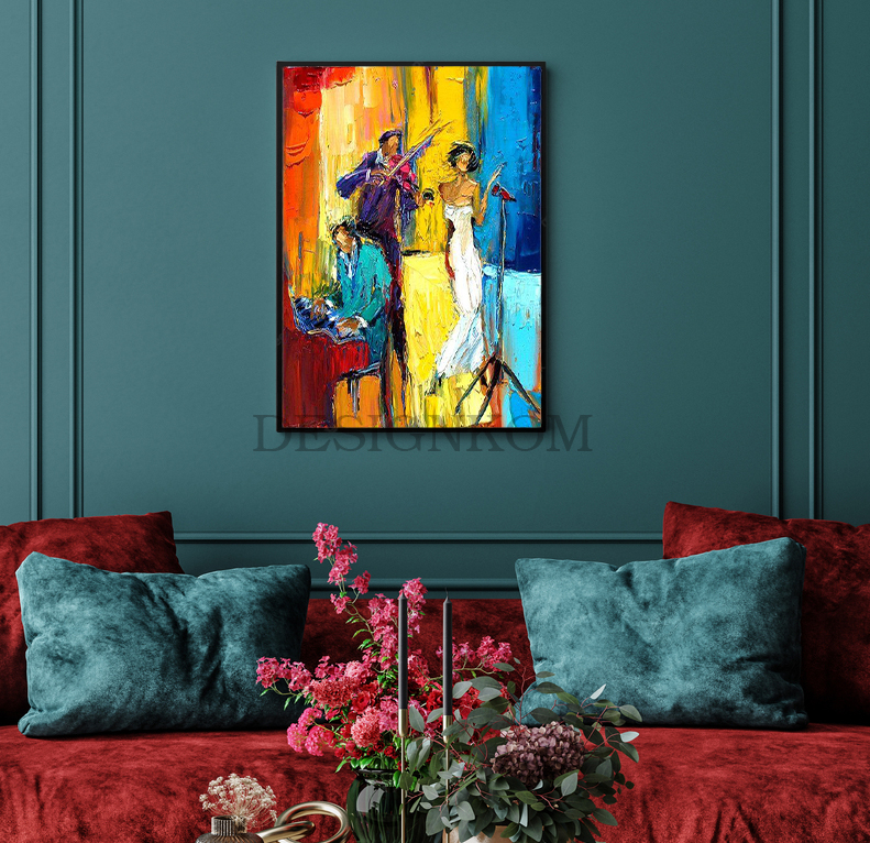 romantique stage  singing paint