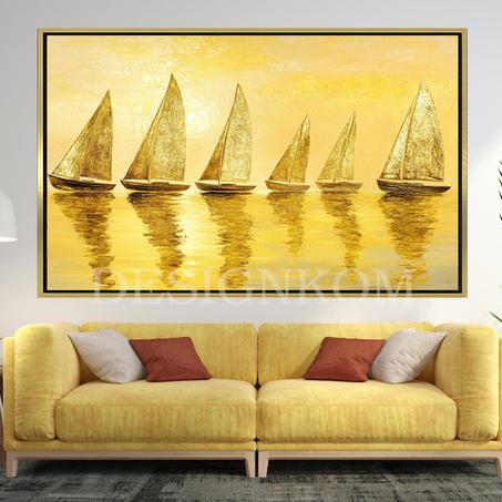 yellow boat art