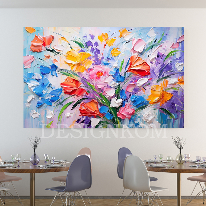 colorful flowers paint