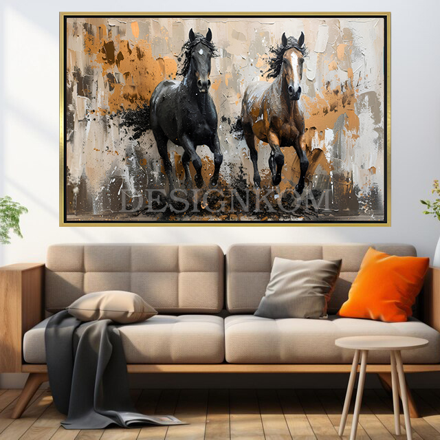 black brown horses protesting