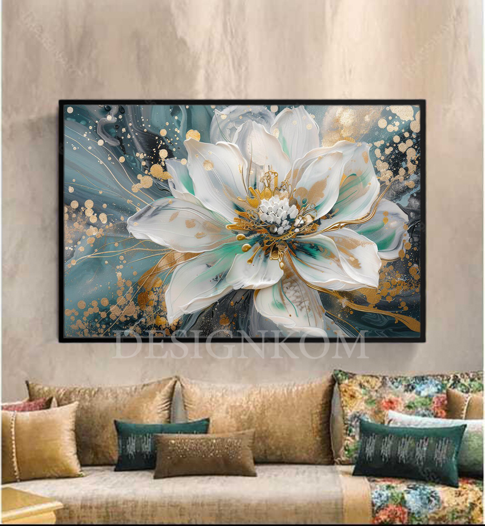 green flower polin