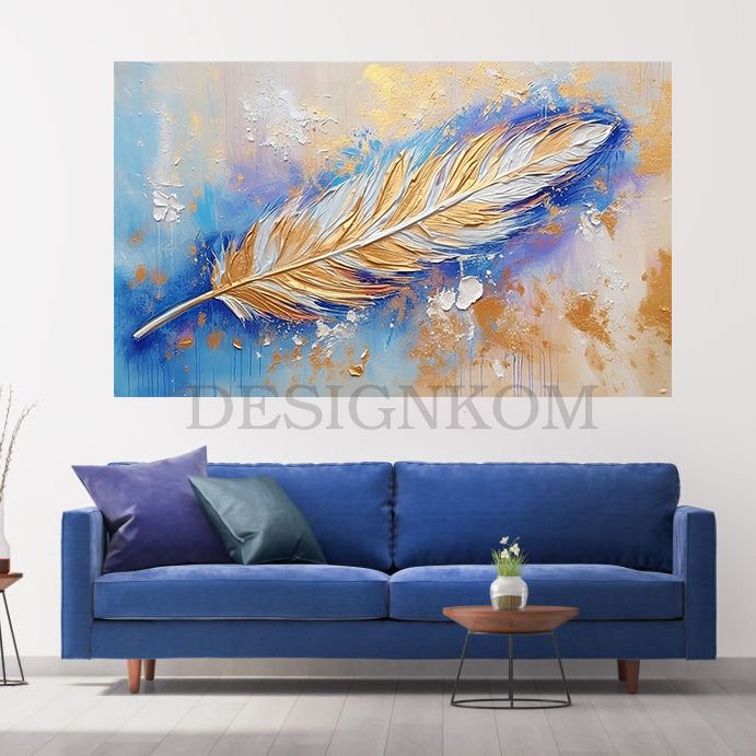 dreamy feather blue purpple