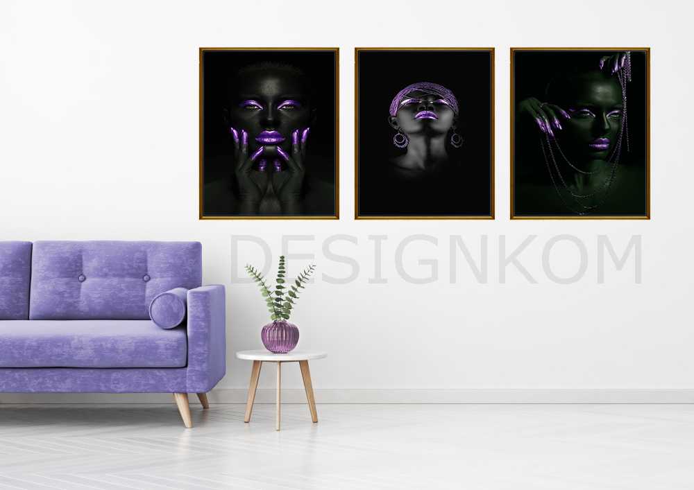 PURPLE BLACK WOMEN PORTRAIT