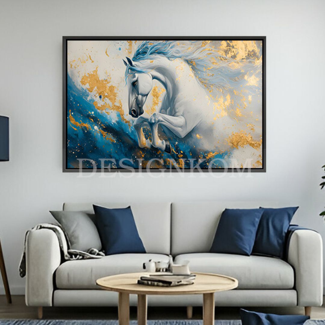 Horse blue gold