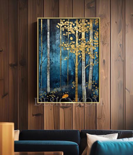 GOLD TREE IN FOREST