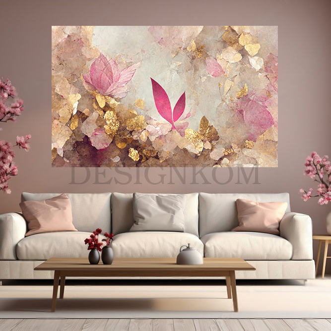 pinky gold flowers