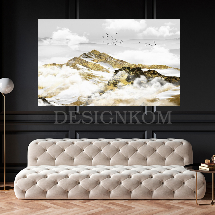 landscape gold mountain cloud
