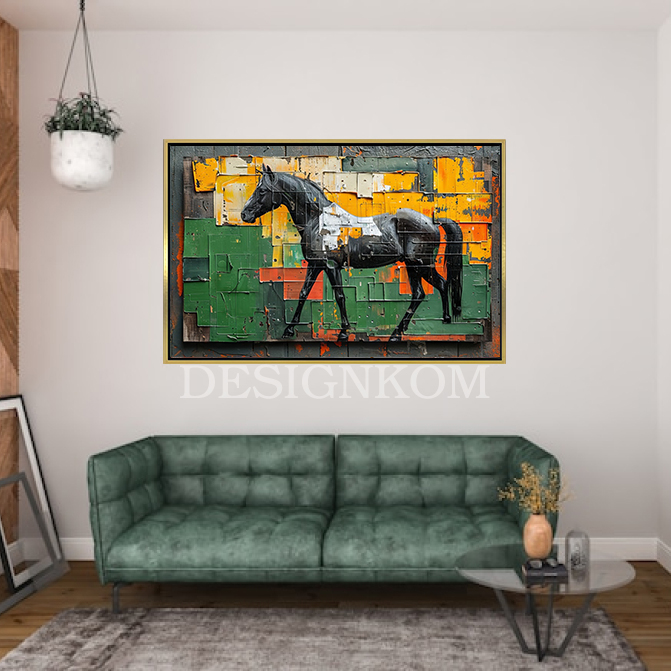 fancy 3D horse performing