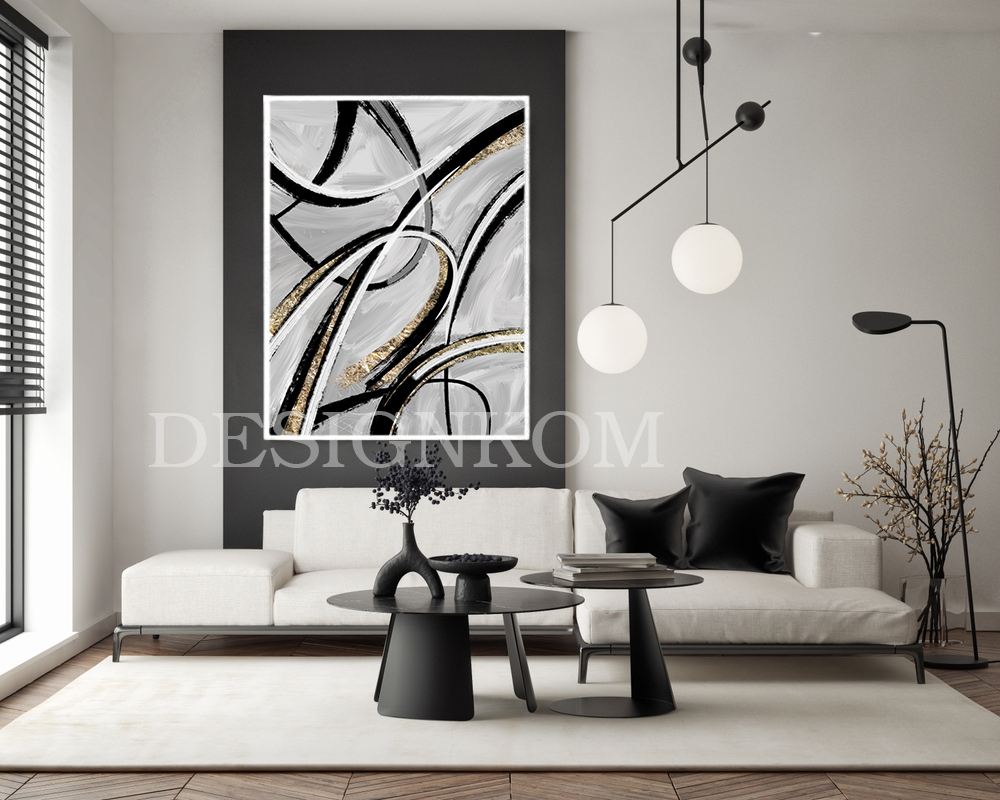 ABSTRACTA SWEARL GOLD BLACK WITHE