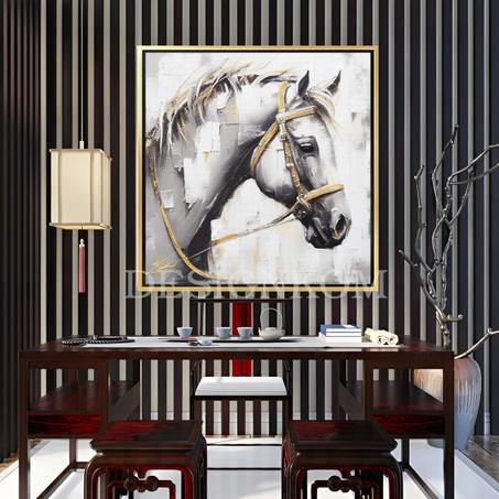 nobility of horse in gray