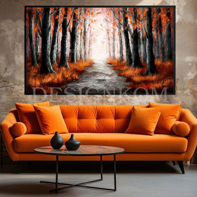 way forest in orange