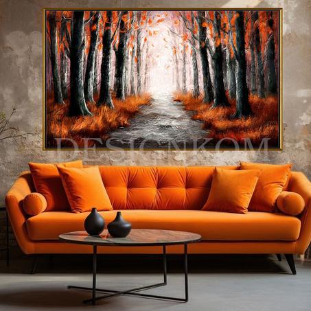 way forest in orange