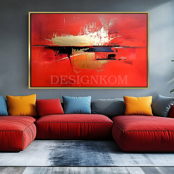 Red & Gold Abstract – Dark Energy