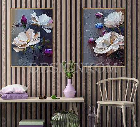 3d flowers in purpple