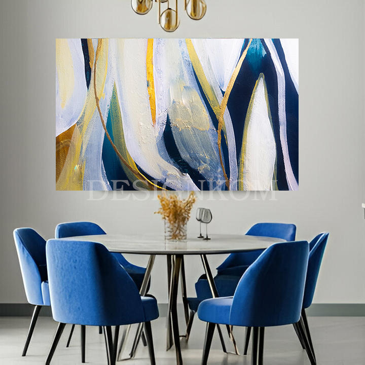 Blue yellow 3D scratchs paint