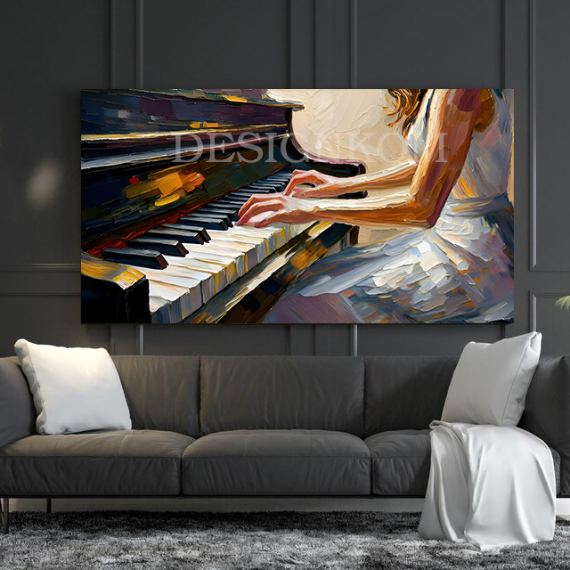 Woman at the Piano – Modern Painting
