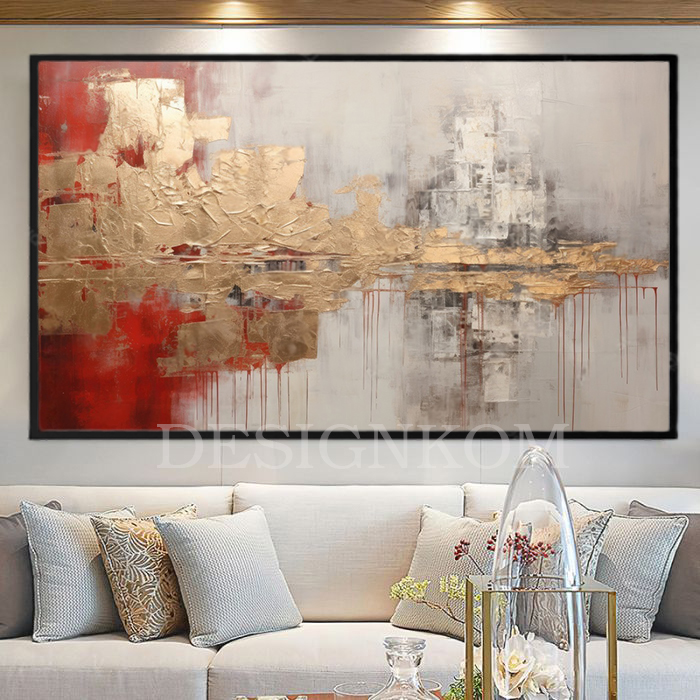 abstract red gold