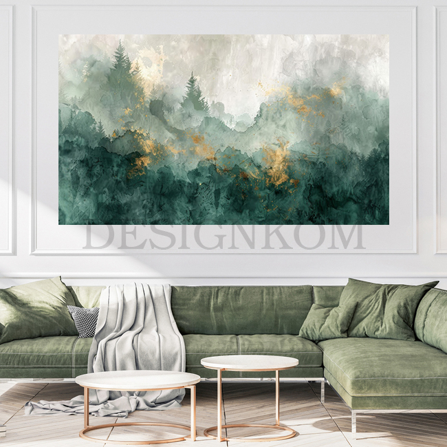 green gold forest