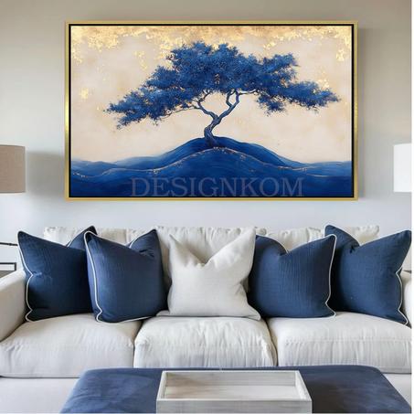 Abstract  Blue Tree