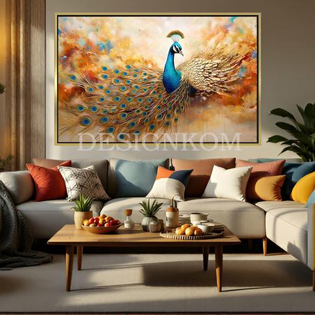peacock performing