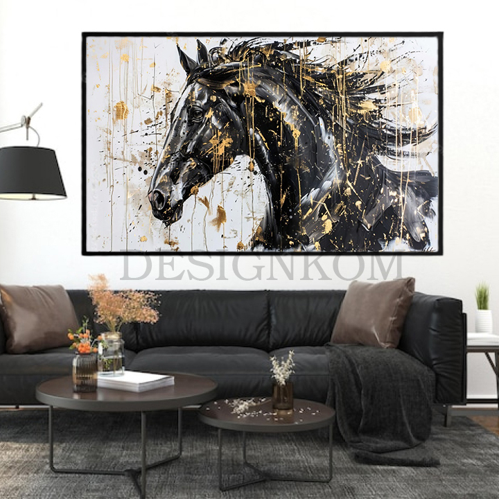 black face horse