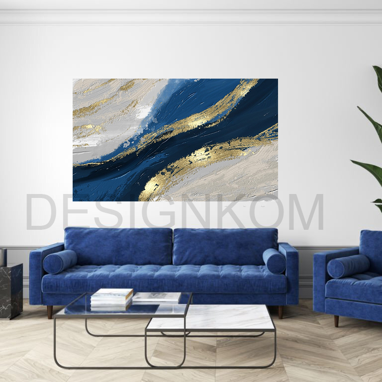 blue gold wave