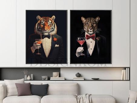 TIGER LEOPARD COCKTAIL STYLE
