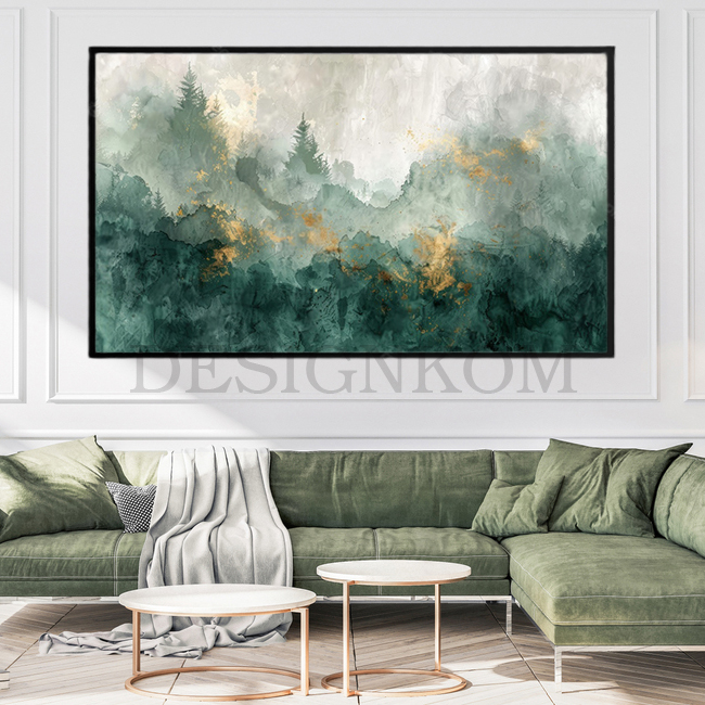 green gold forest