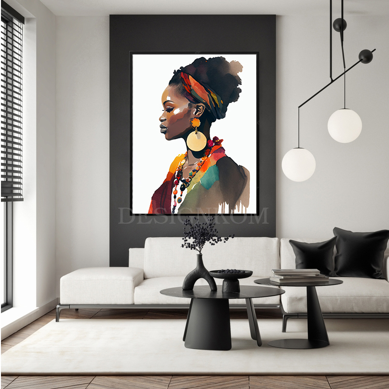 africaine woman beauty concentration