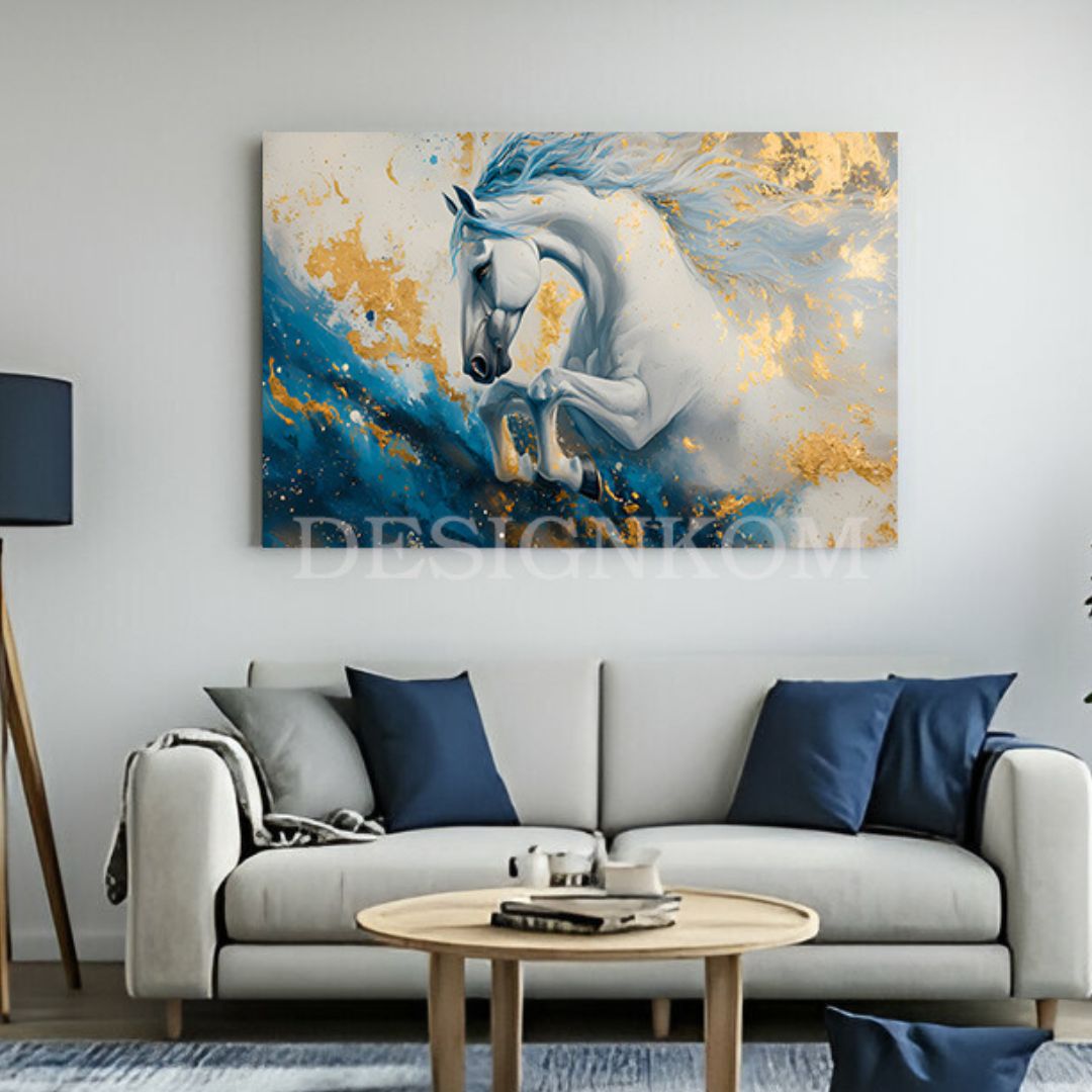 Horse blue gold