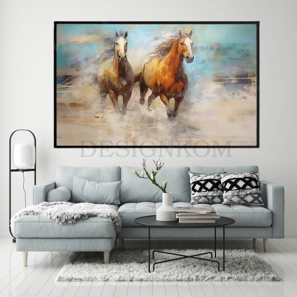 Neighing  horses coupLe
