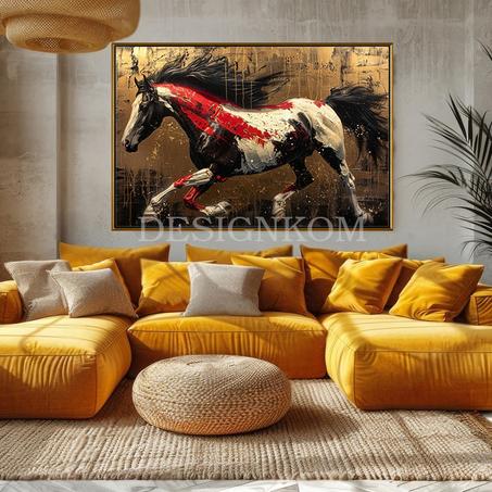 red indian alluring horse