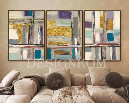 PURPLE GOLD BLEU ABSTRACT STORYTELLER