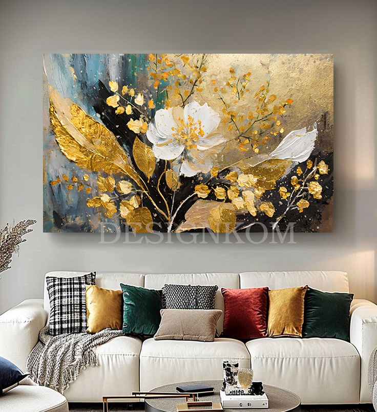 Frenzy flower in gold
