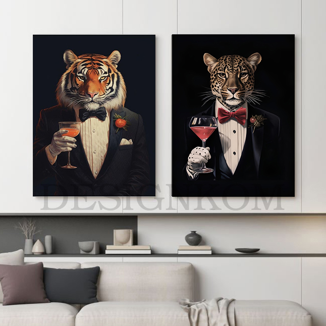 TIGER LEOPARD COCKTAIL STYLE