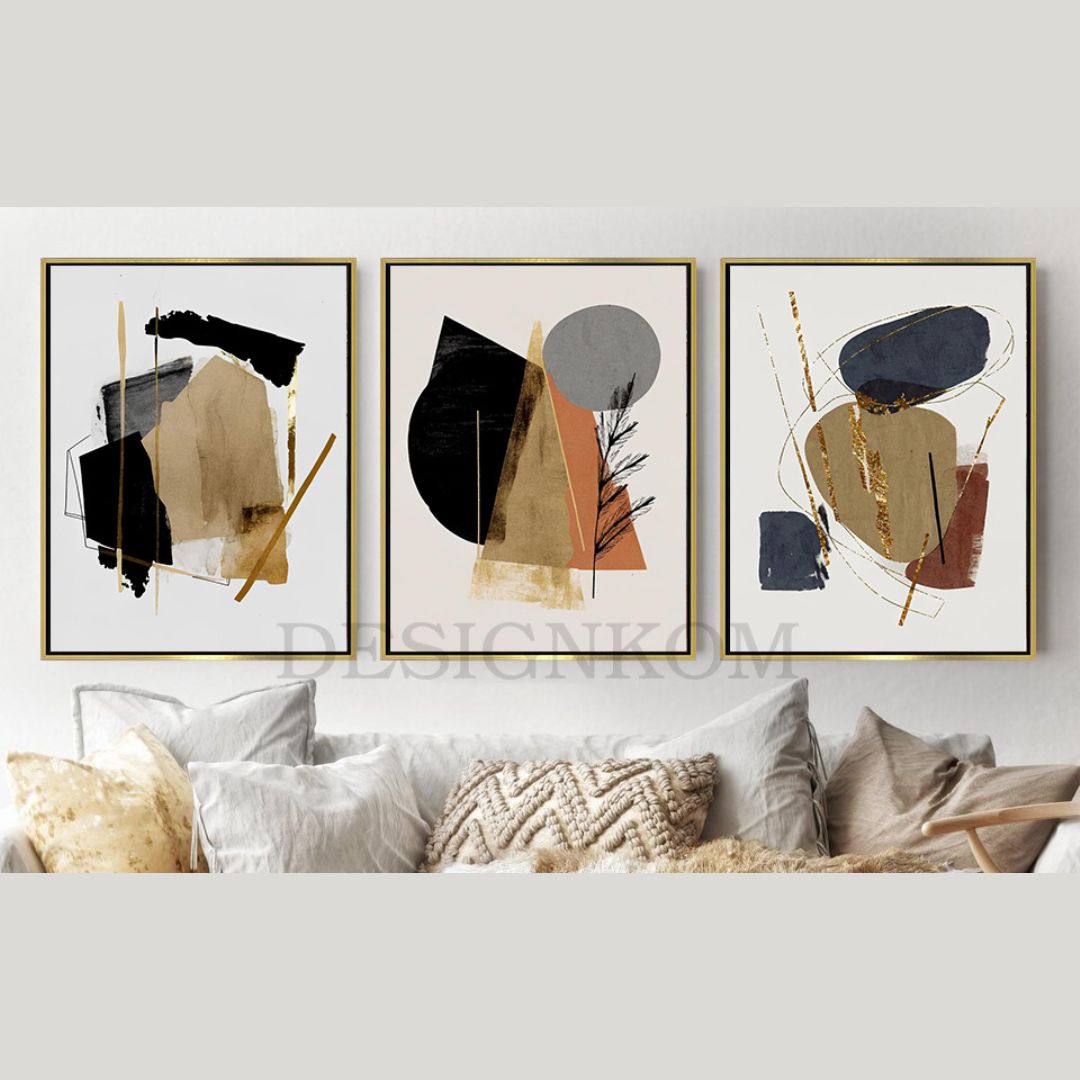 varied shapes and earth tones