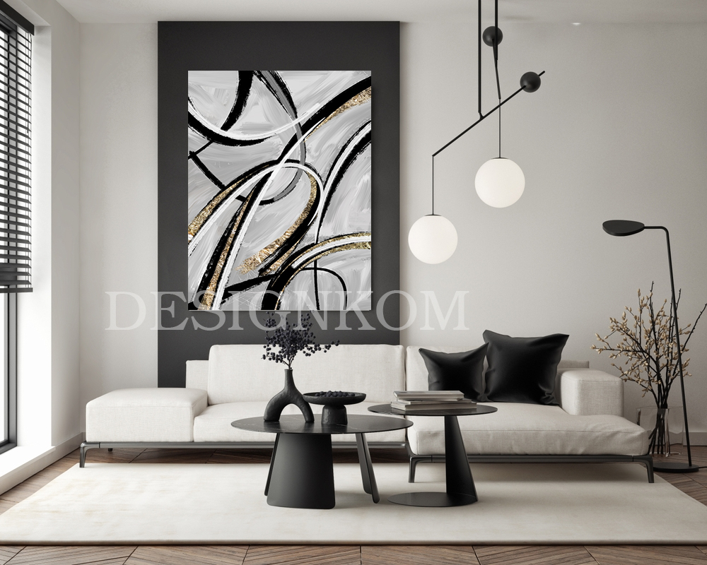 ABSTRACTA SWEARL GOLD BLACK WITHE