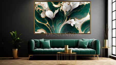 CHARMING MARBEL GREEN FLOWERS