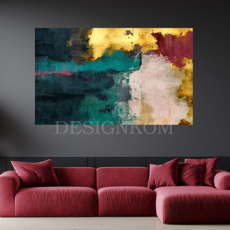 abstract green grenat gold