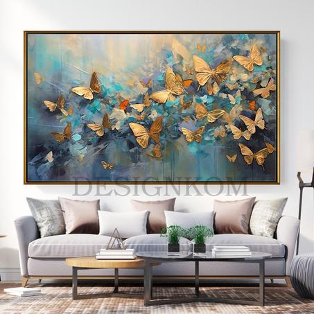 butterflies in green