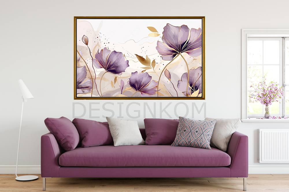 PURPLE GOLD FLOWERS