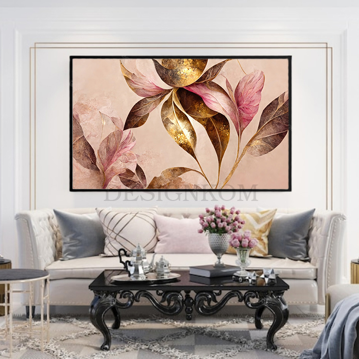 pink flower gold