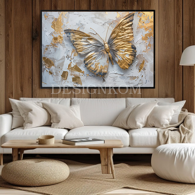 golden butterfly in gold