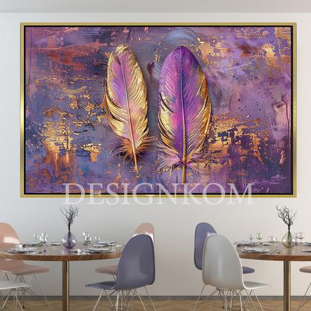 purpple gold feather