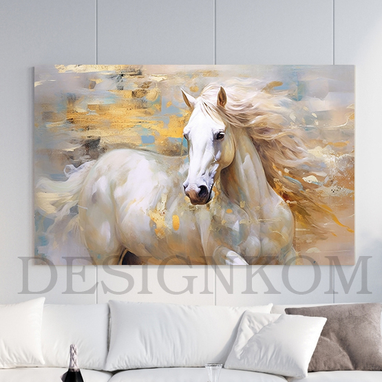 beautiful white horse