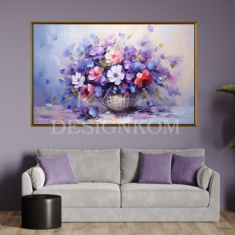 purpple set flowers bouquet