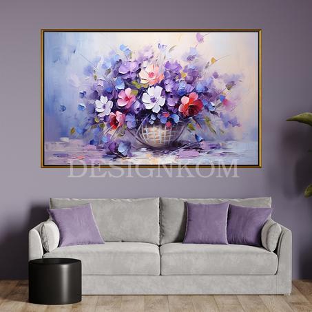 purpple set flowers bouquet