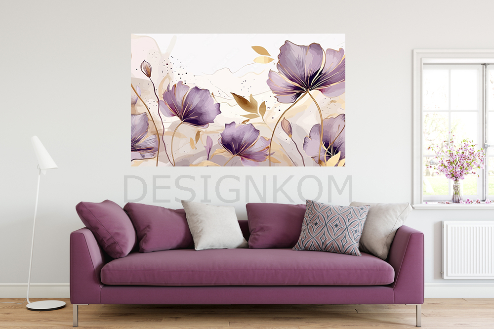 PURPLE GOLD FLOWERS