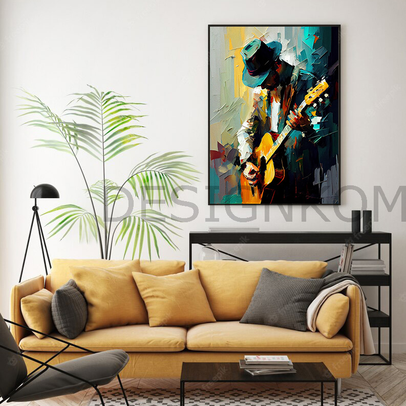 man play guitar