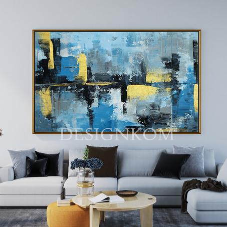 abstract blue sky yellow